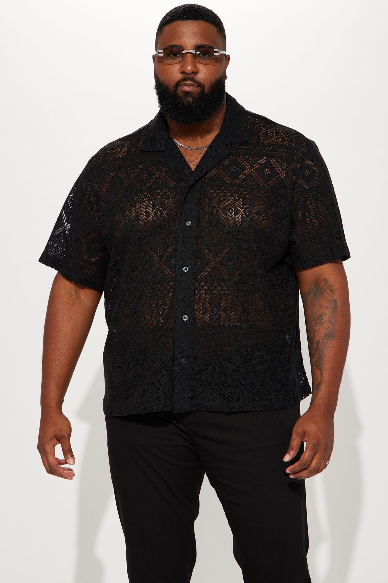 Black knit best sale shirt