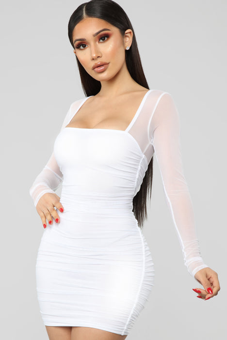 Oh so fresh shop mini dress white