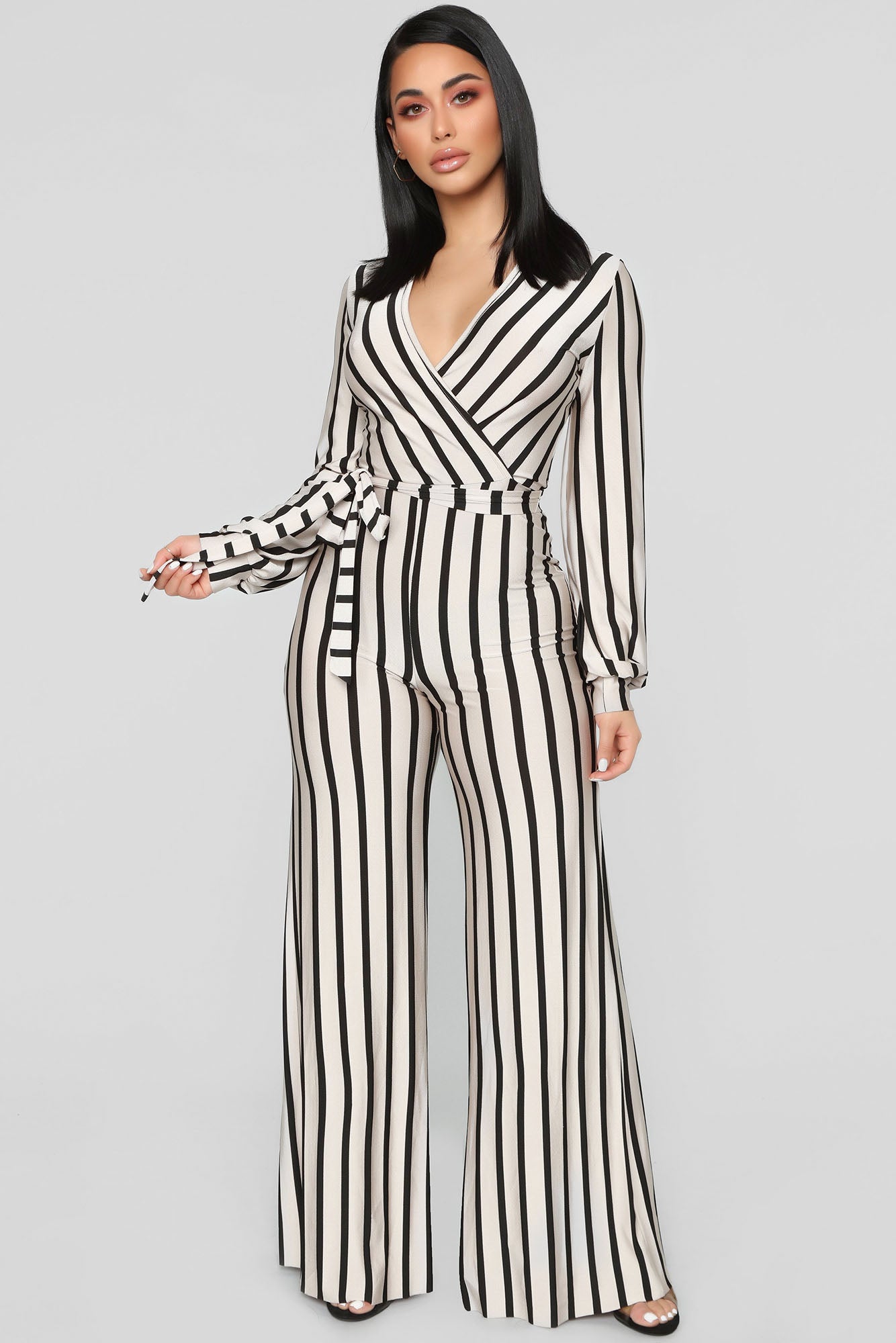 Striped jumpsuit fashion top nova