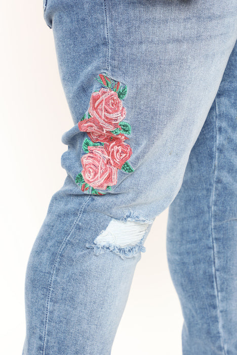 Young and reckless rose embroidered jeans discount