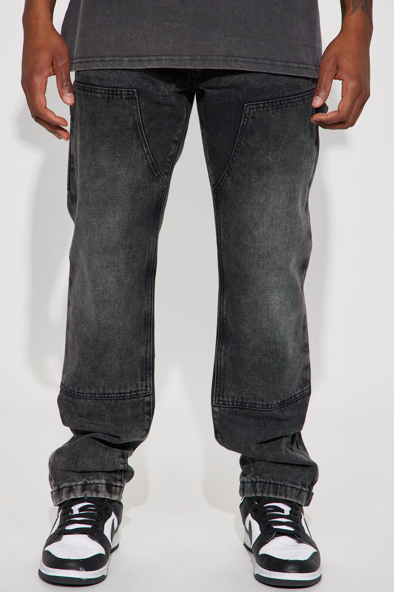 Hammered Carpenter Straight Jeans - Black Wash | Fashion Nova, Mens ...