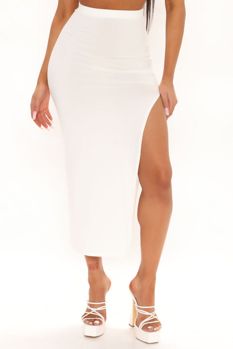 White midi on sale skirt 48