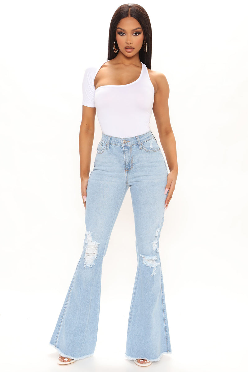 Arms Around Me Short Sleeve Bodysuit White Fashion Nova, Bodysuits