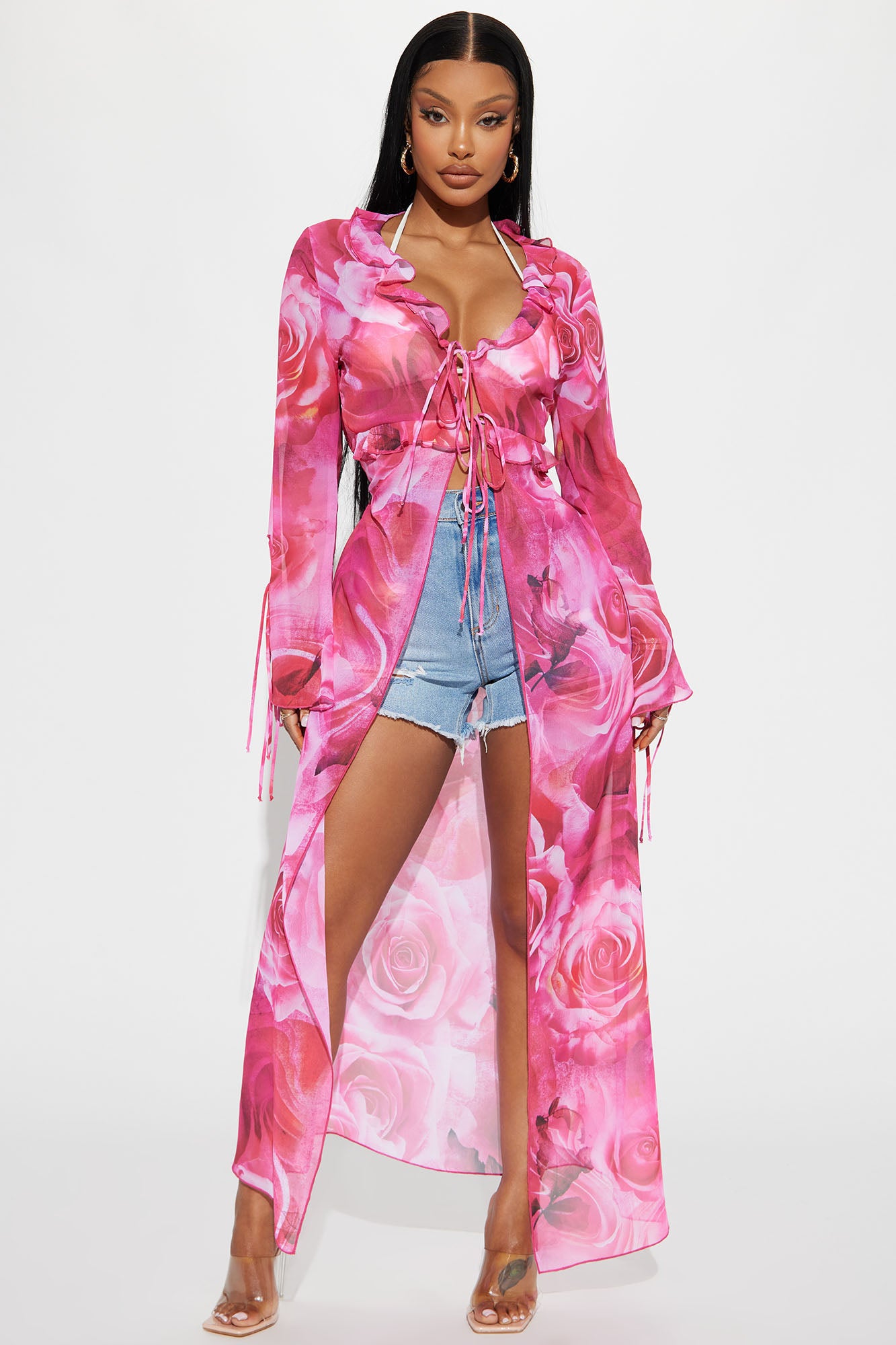 Printed best sale maxi top