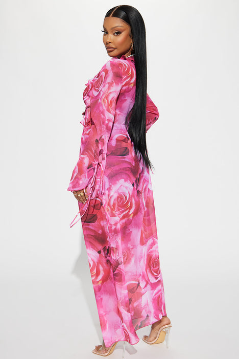 Printed maxi top shop