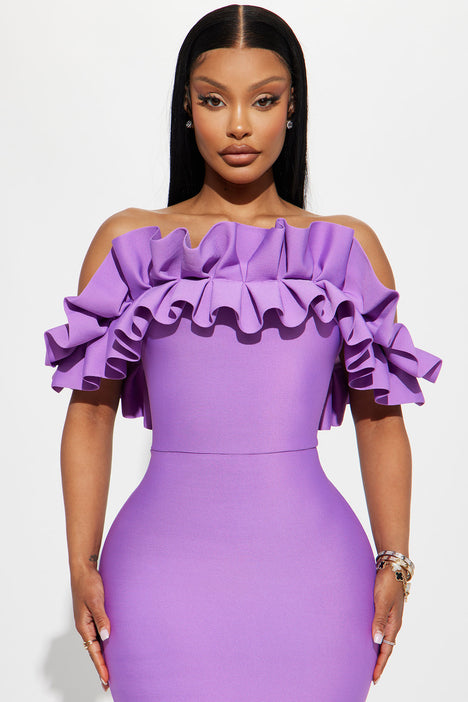 Purple midi store dress