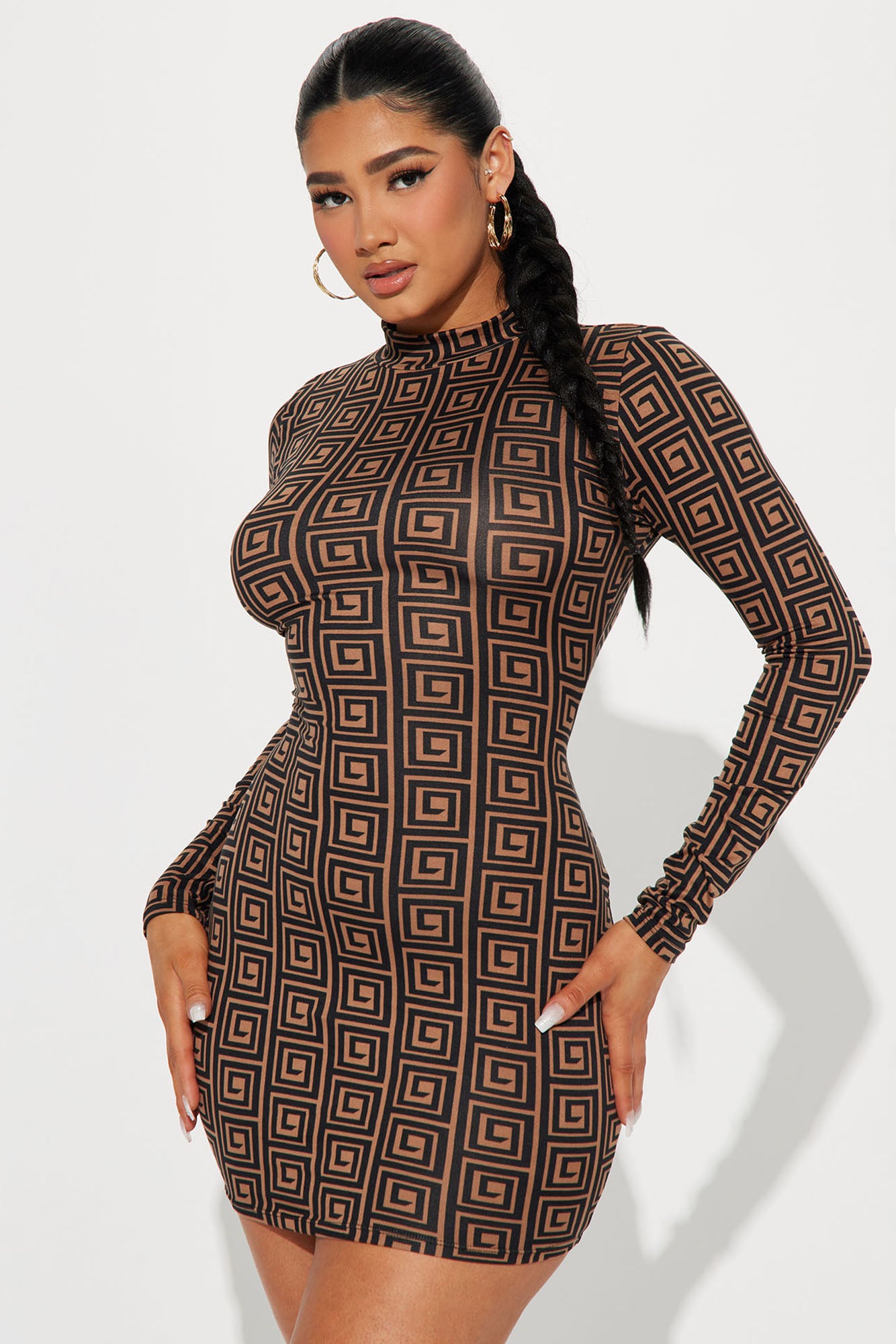 Priority Mini Dress Brown combo