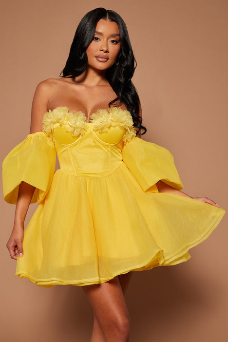 Yellow fashion nova hotsell dress