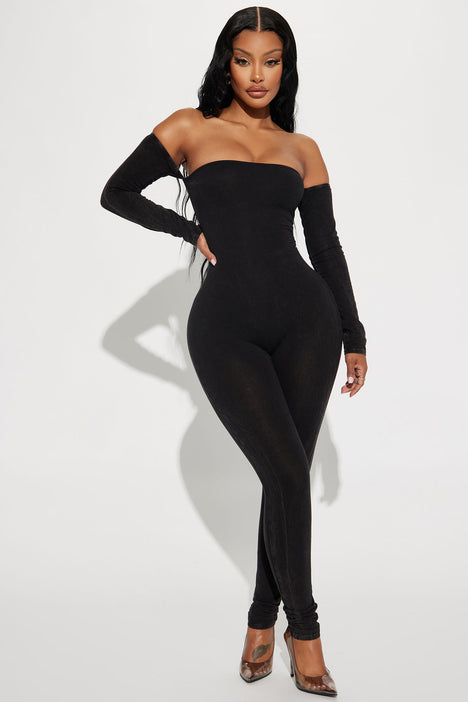 Off shoulder jumpsuit online fashion nova