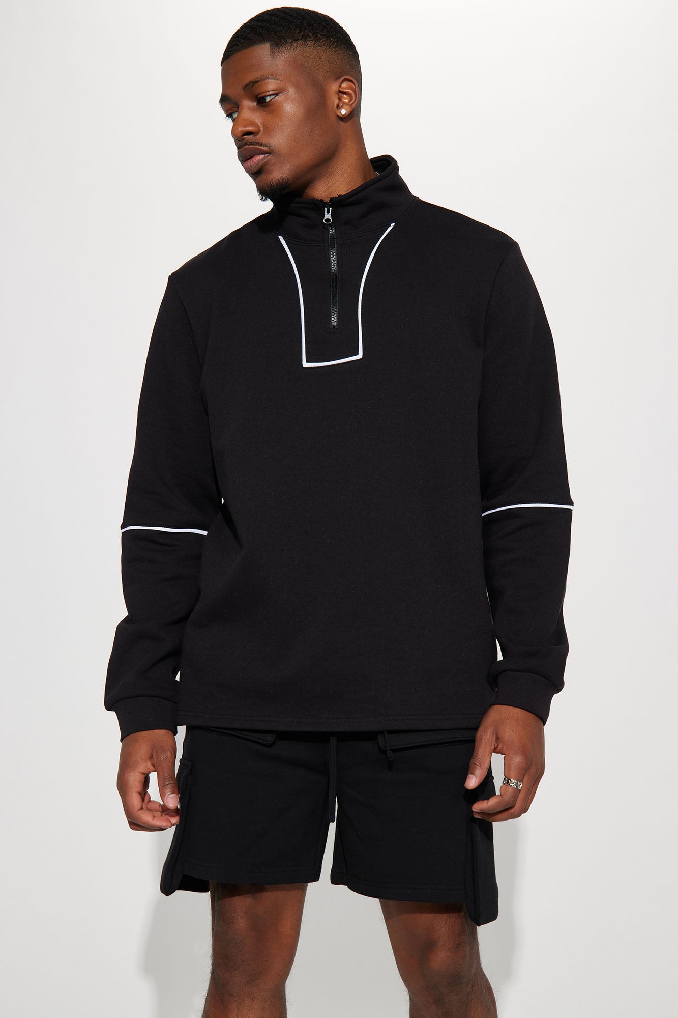 Stealth Mode Anorak Sweatshirt Black Fashion Nova Mens Fleece