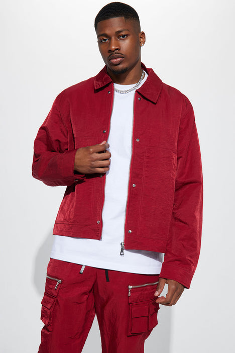 Mens red coach jacket on sale