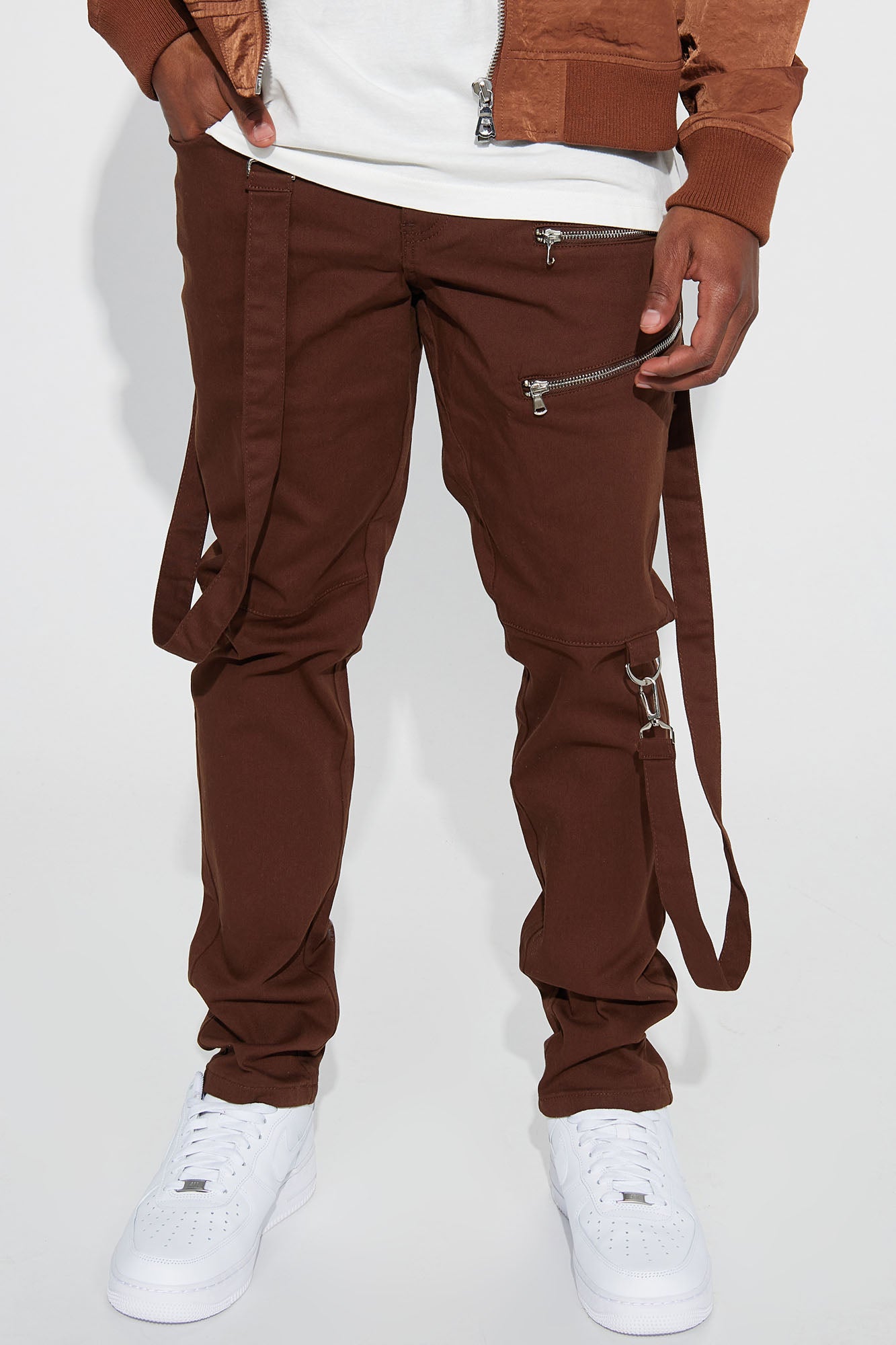 Zipper skinny 2025 pants