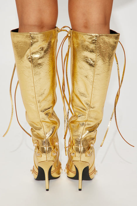 Cheap gold boots discount