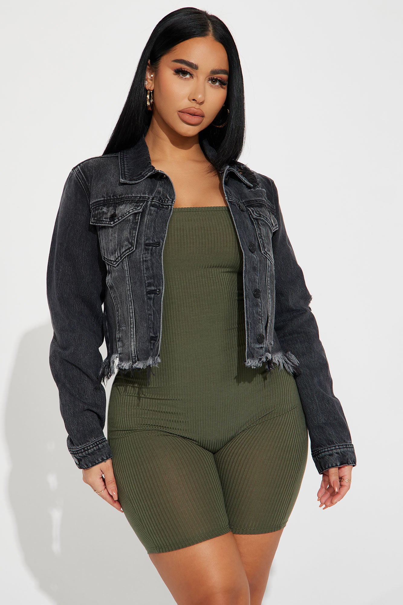 Fashion nova clearance ripped jean jacket