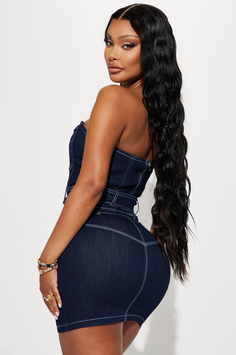 Black denim skirt online fashion nova