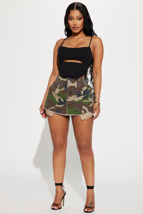 Always Up To Something Camo Micro Mini Skirt Camouflage