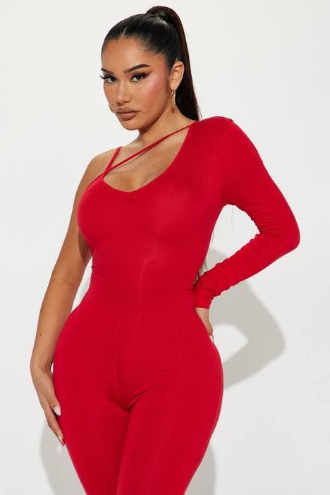 Fashion nova red sales jumpsuit