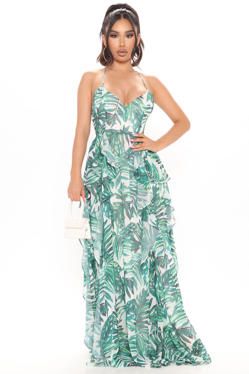 Wild In The Jungle Printed Maxi Dress - Green | Fashion Nova, Dresses ...