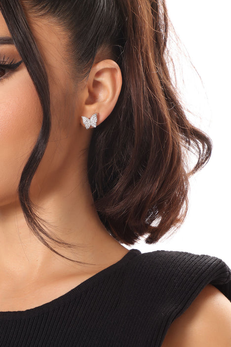 Fashion nova outlet butterfly earrings