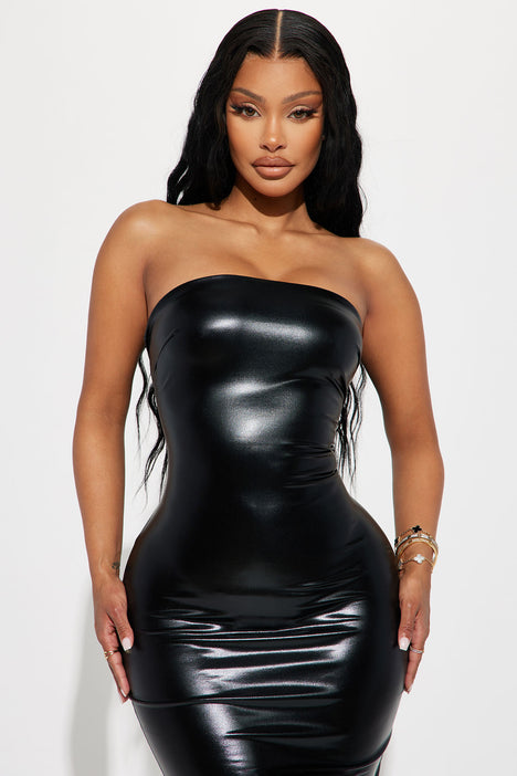 Black metallic dress store