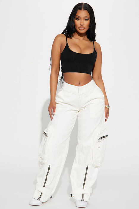 White baggy crop top clearance