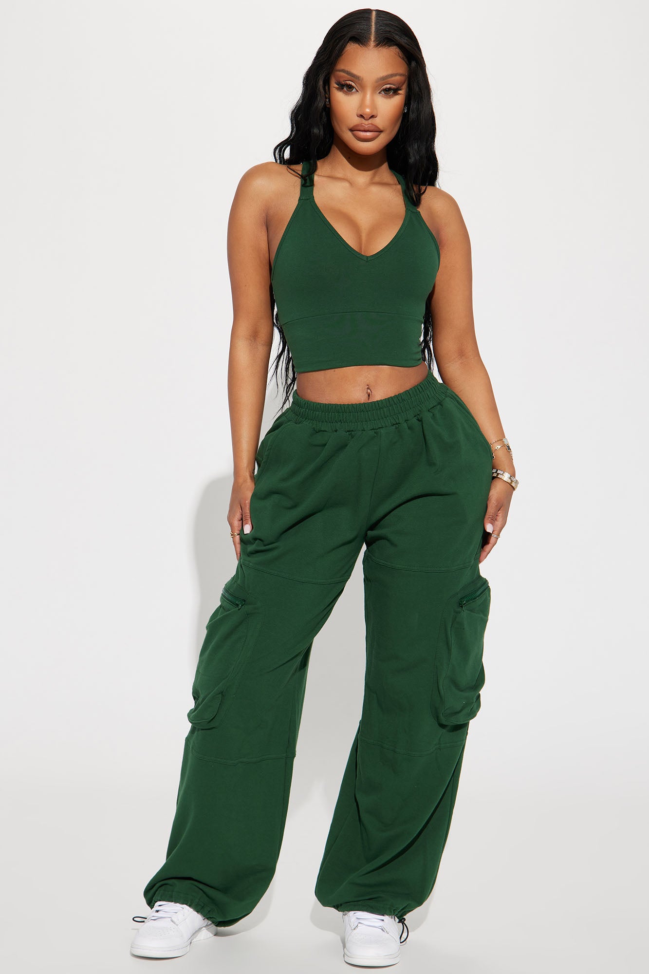 Green hotsell joggers set