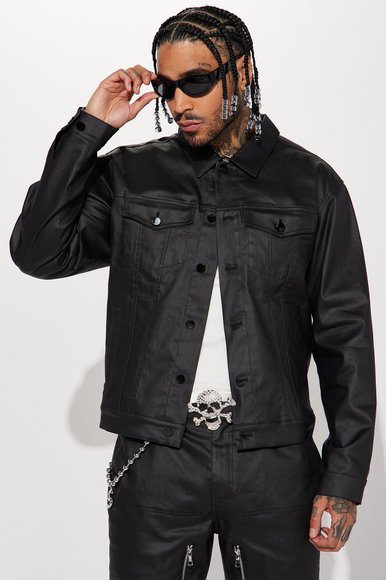 Mens waxed hot sale trucker jacket