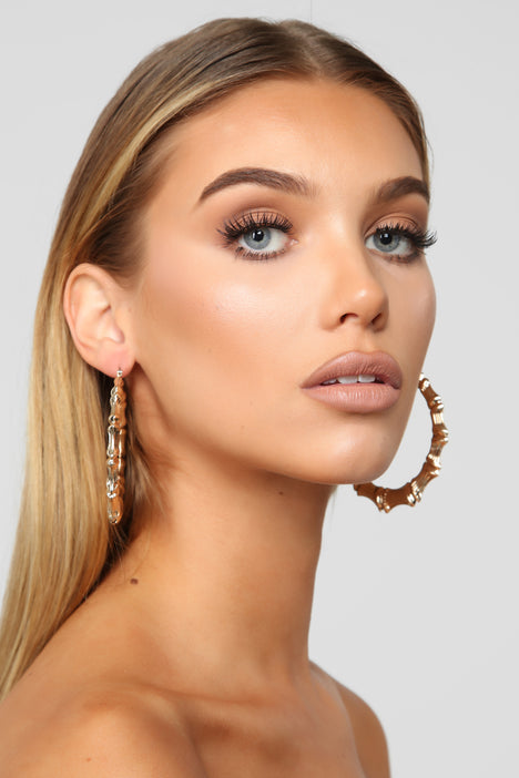 Aida Hoop Earrings Gold Fashion Nova Jewelry Fashion Nova