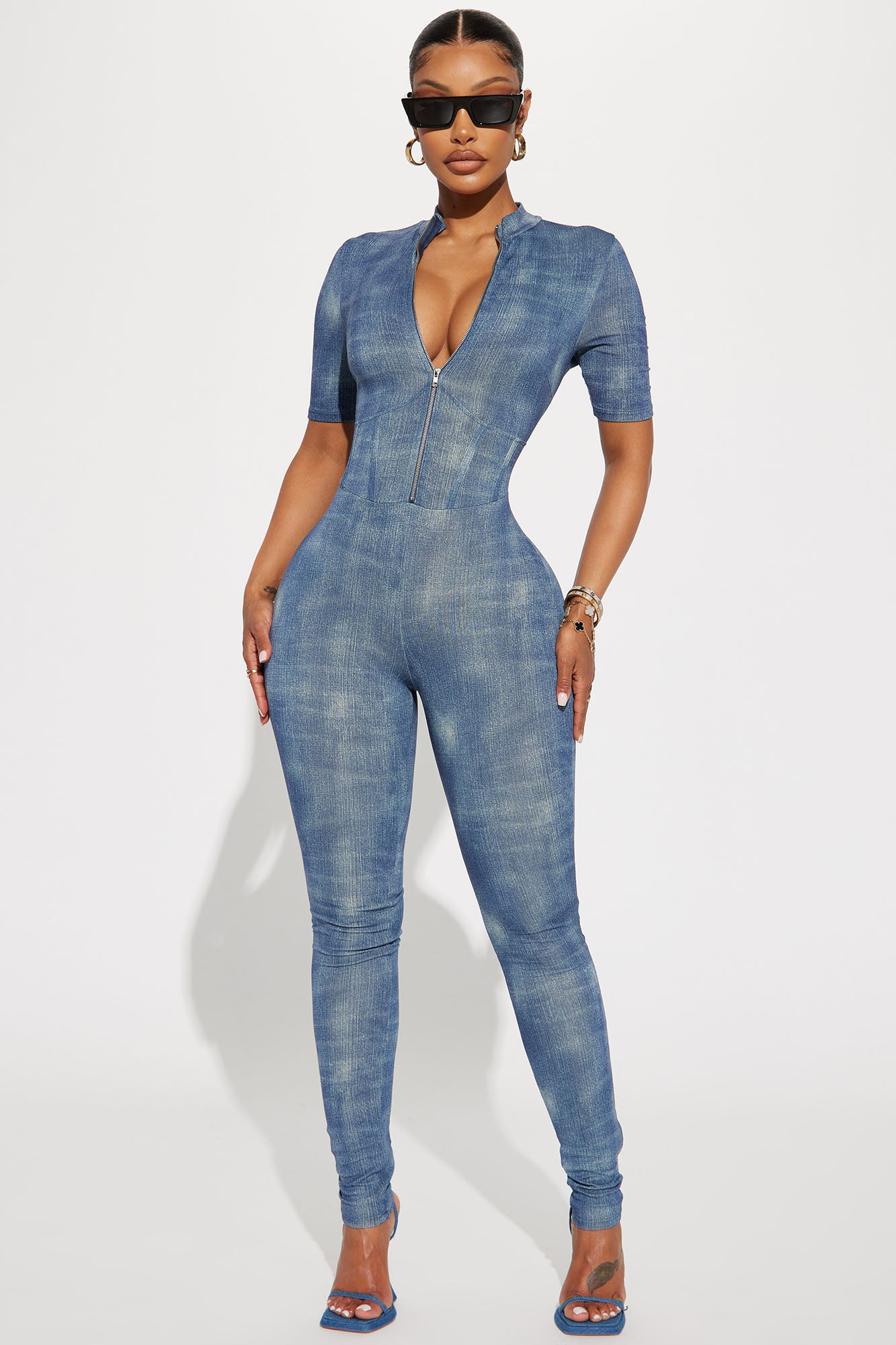 Fashion nova jean new arrivals romper