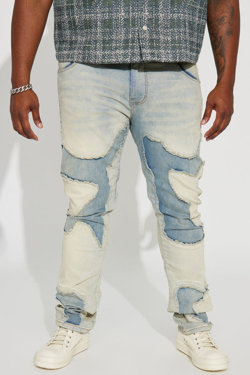 On To Something Ripped Stacked Skinny Jeans - Light Blue Wash | Fashion ...