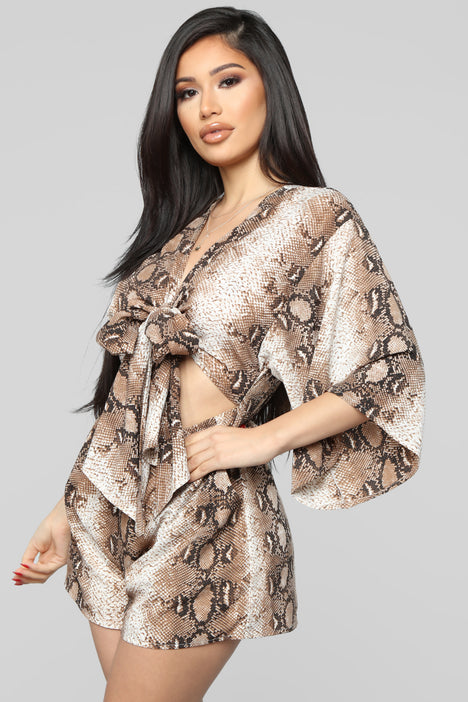 Snakeskin romper shop fashion nova
