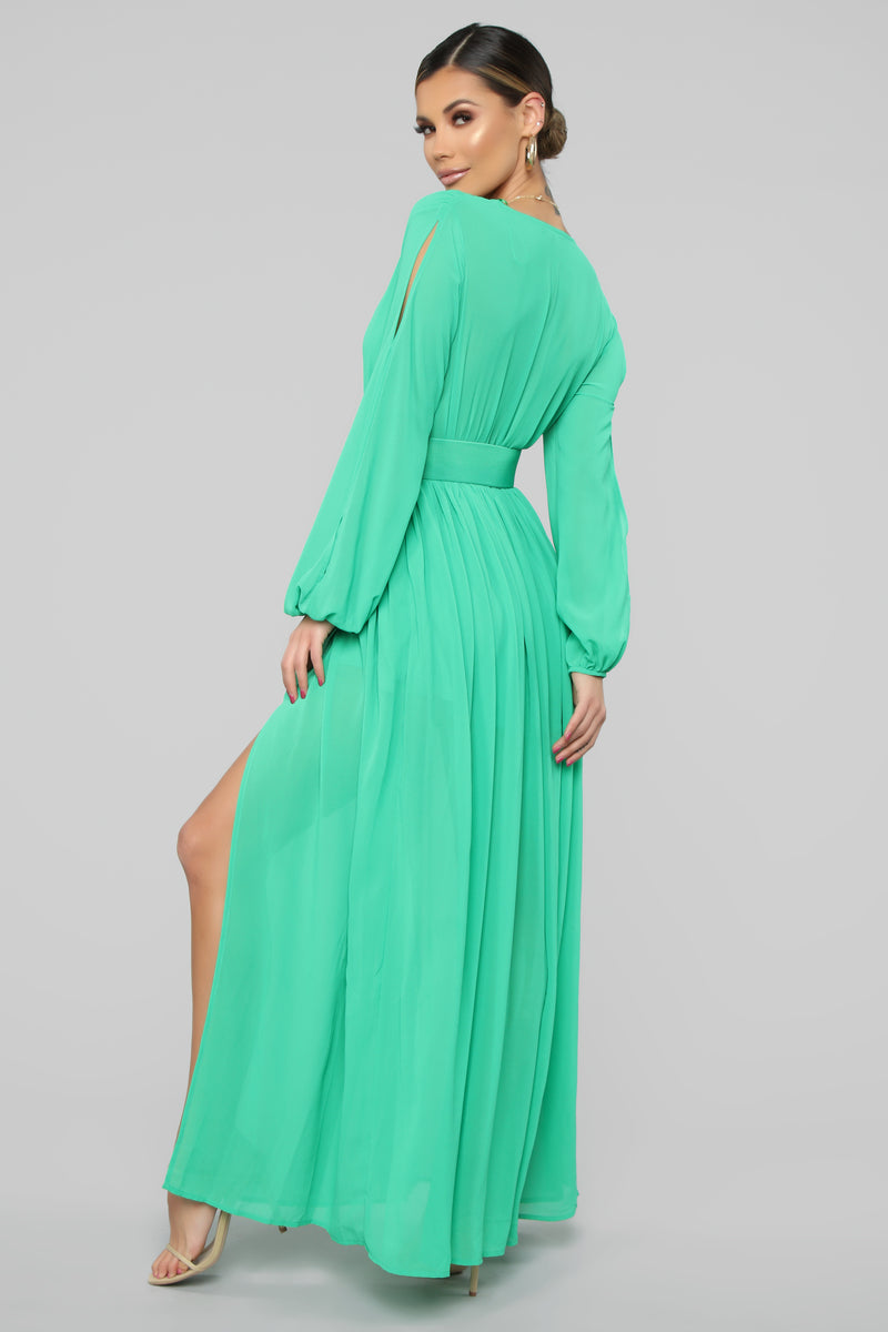 Halfway There Belted Maxi Dress - Kelly Green | Fashion Nova, Dresses ...