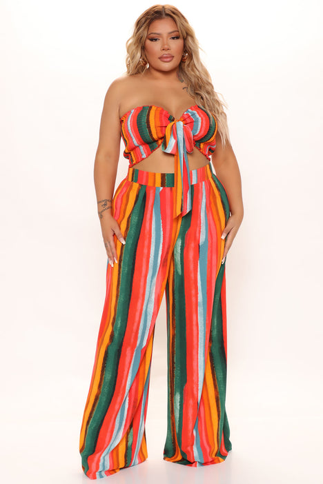 Fashion nova striped pants sale