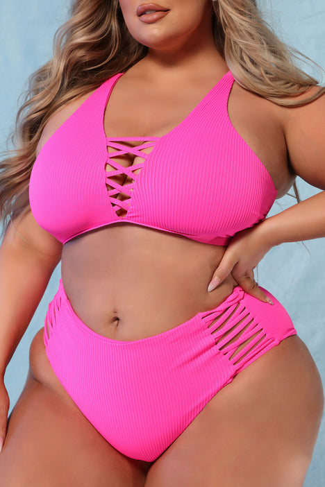 Beach Bound 2 Piece Bikini - Hot Pink