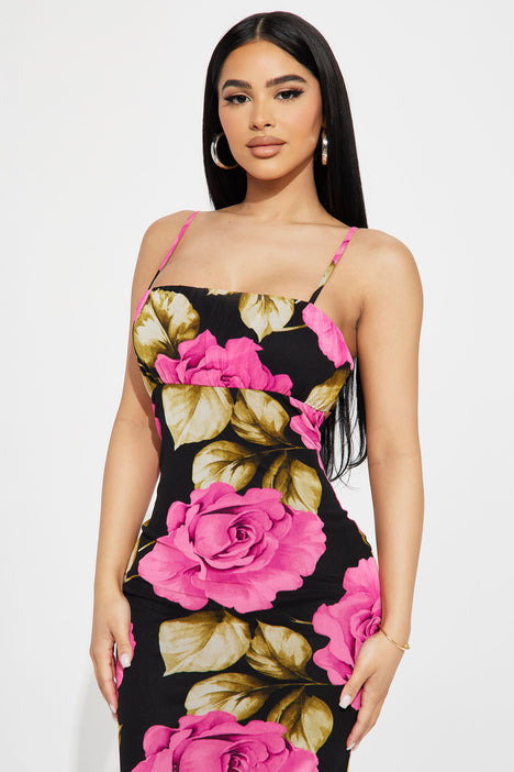Fashion nova hot sale rose dress