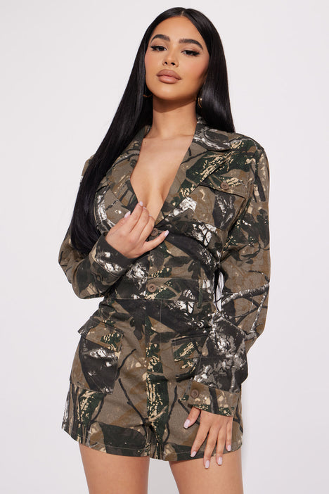 Fashion nova camo romper deals