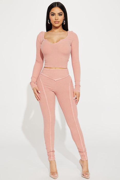 Victoria's Secret PINK Cotton Full Length Foldover Leggings & L/S Campus  Tee SET | eBay