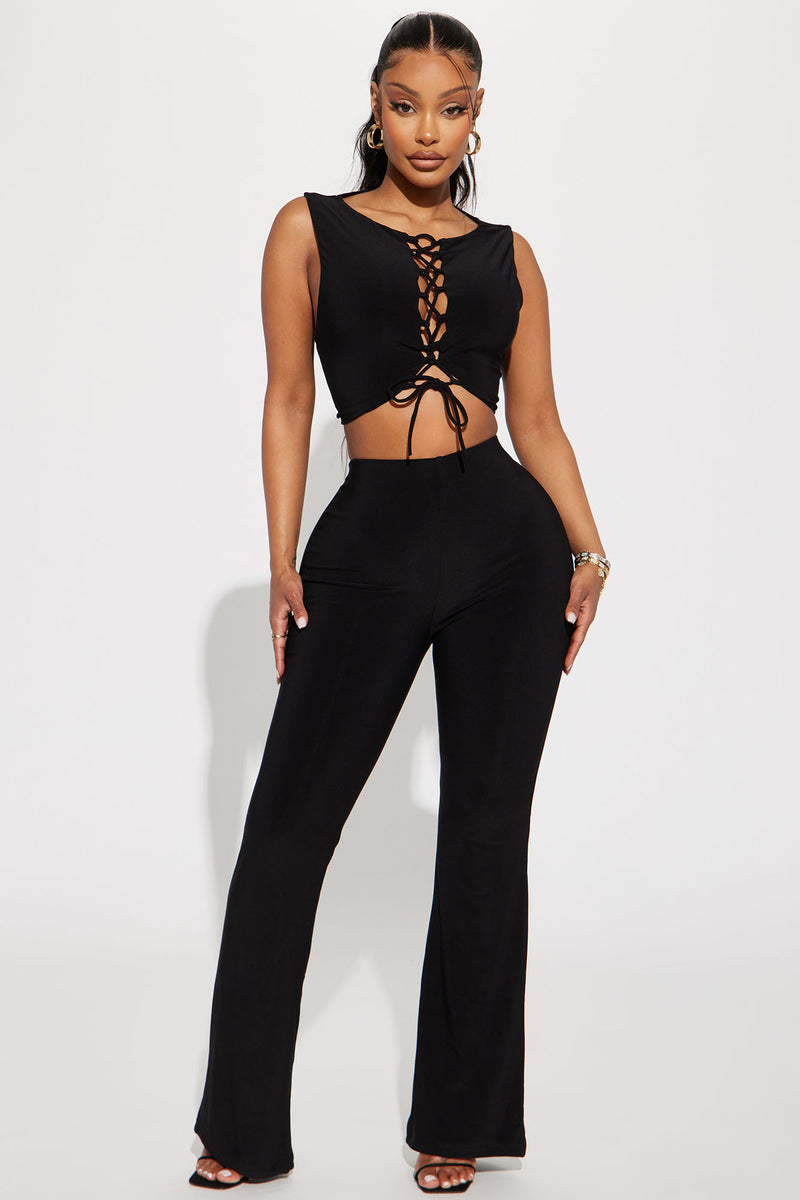 2 Fine U Know Pant Set - Black | Fashion Nova, Matching Sets | Fashion Nova