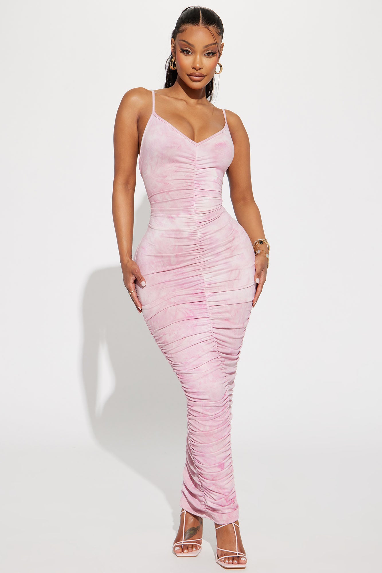 Tie dye pink dress store
