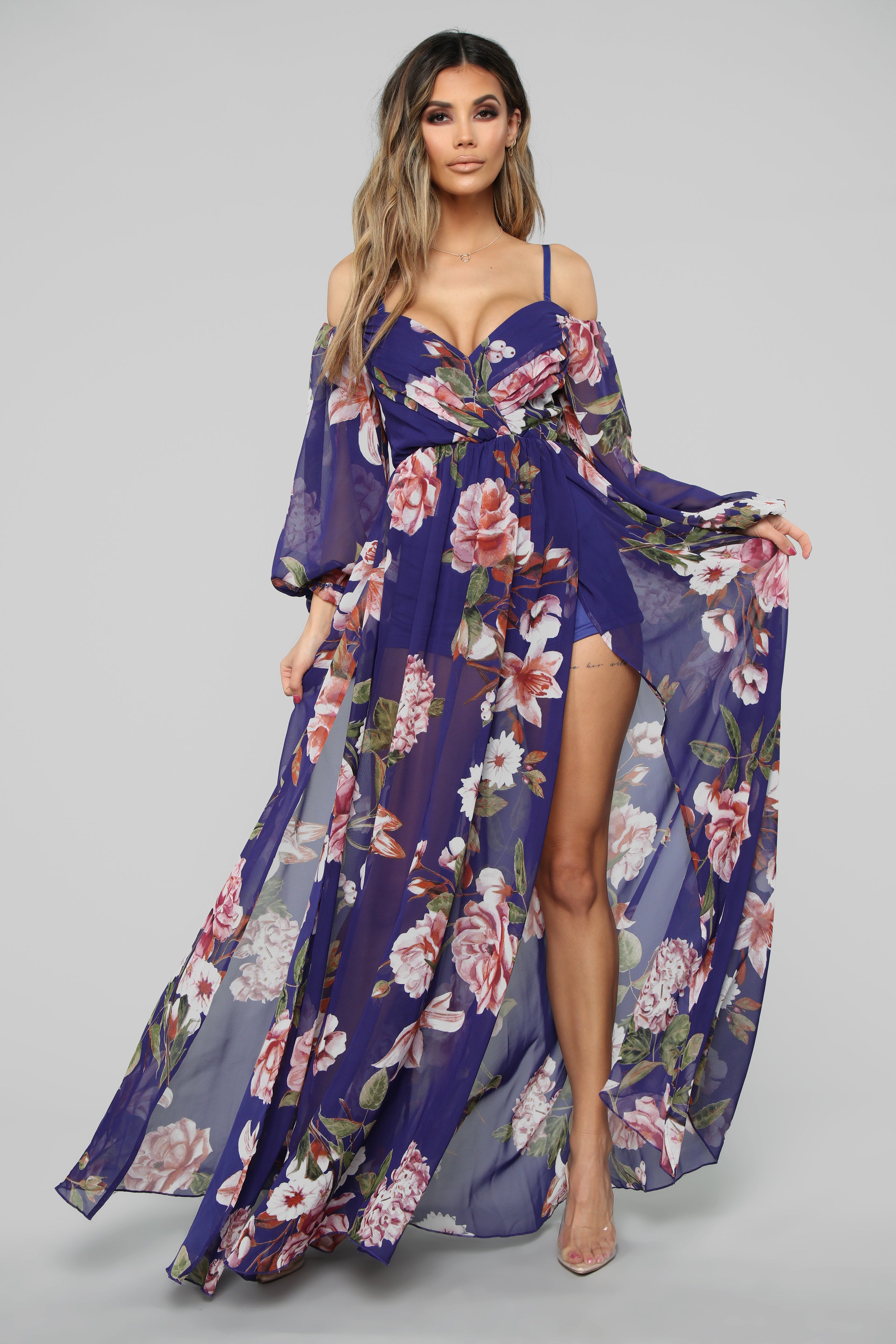 Floral dress top fashion nova