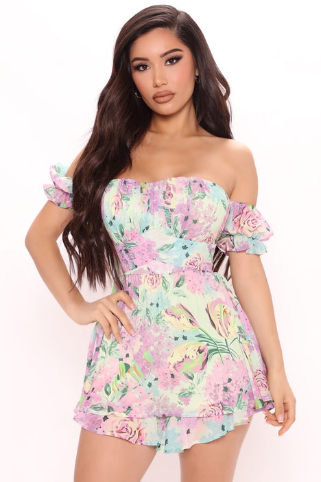 Maya Floral Romper Sage