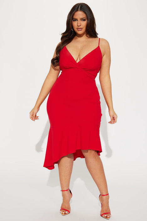 Teach Me To Tango Midi Dress Red Fashion Nova Dresses
