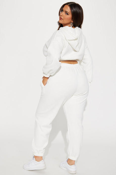 Womens white hotsell jogger set