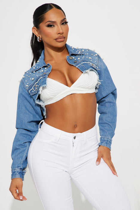 Abby Denim Tube Top - Medium Wash | Fashion Nova, Shirts & Blouses | Fashion  Nova