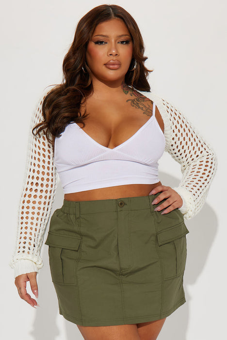 Plus size ivory shrug hotsell