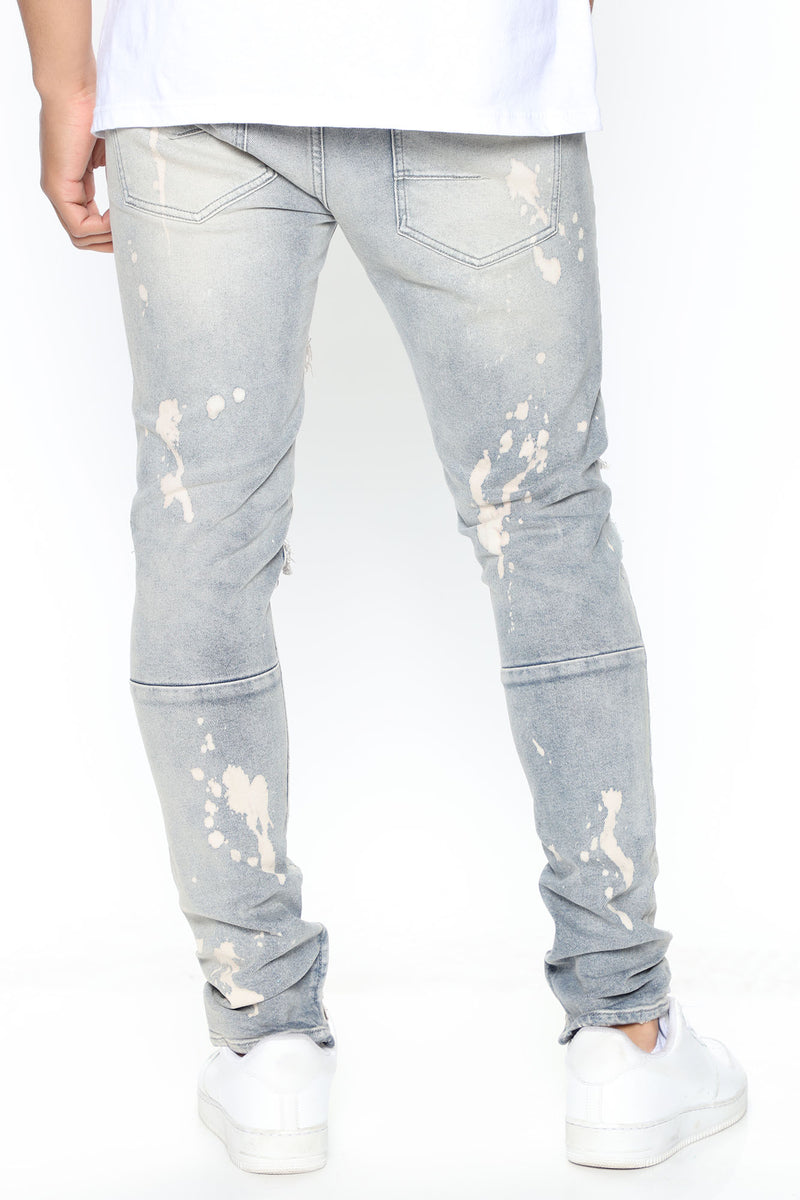 Bleached Ankle Zip Jeans - Medium Wash | Fashion Nova, Mens Jeans ...