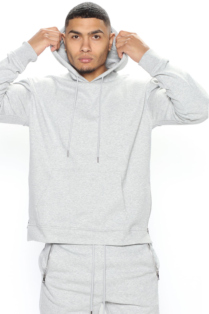 Tyson Side Zip Hoodie - Grey | Fashion Nova, Mens Fleece Tops | Fashion ...