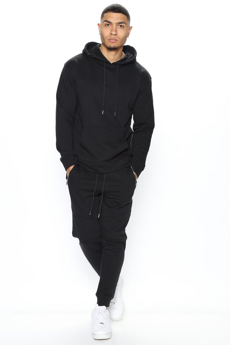 Tyson Side Zip Hoodie Black Fashion Nova Mens Fleece Tops