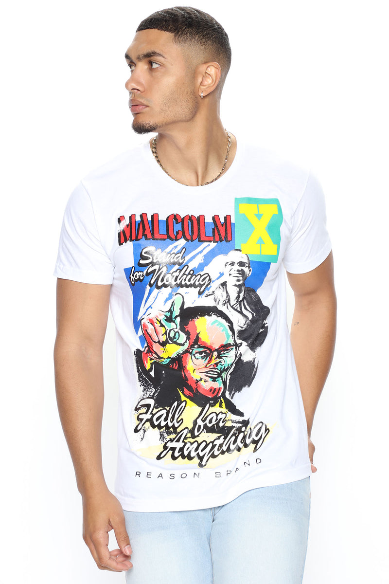 Malcolm X Stand Short Sleeve Tee - White | Fashion Nova, Mens Graphic ...