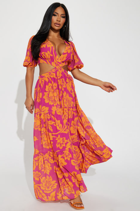 Fuchsia dress fashion nova on sale